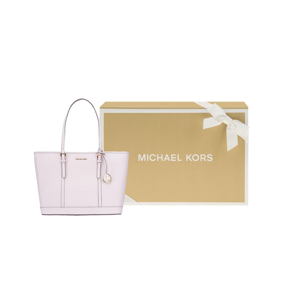 New MICHAEL KORS Jet Set Travel Leather Shoulder Bag Large Women's Soft Pink 35F0GTVT9L-POWDER-BLUSH