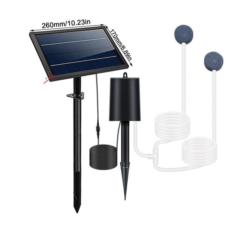 Solar Aerator For Pond 3 Modes Pond Aerator 9V6W Solar Water Pump Adjustable Pond Air Pump For Garden Fish Tank