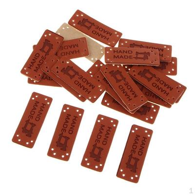 20 Lederetiketten, Handarbeitsetiketten, Anhänger, Etiketten, zum Einnähen,