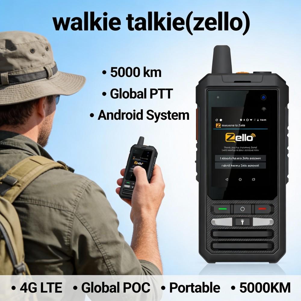ZELLO POC 4G wasserdichtes Walkie-Talkie IP68 Globales nationales Walkie-Talkie öffentliches Netzwerk mobiles Outdoor-Walkie-Talkie