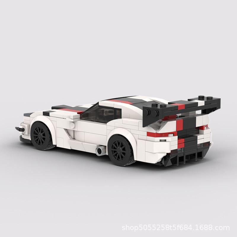 MOC Building Block Set Racing 8 Grid Road Riding Viper Acr Toy Model