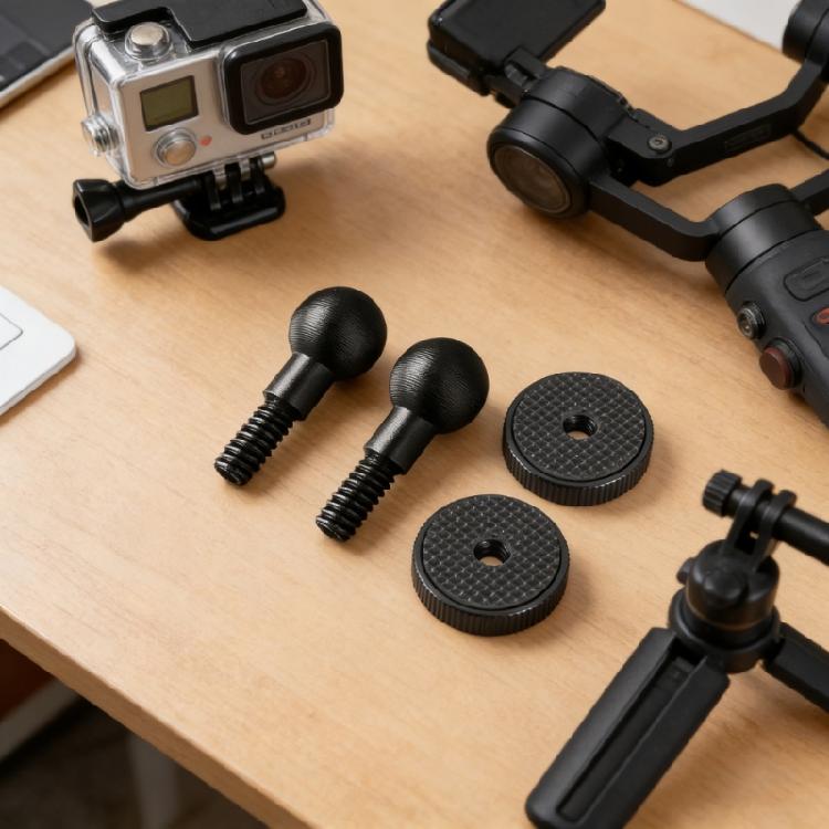 Heavy Duty 15mm Ball Head To 1/4Inch Threaded Adapter For Professional Video Gear Camera Accessories Tripod Mounting