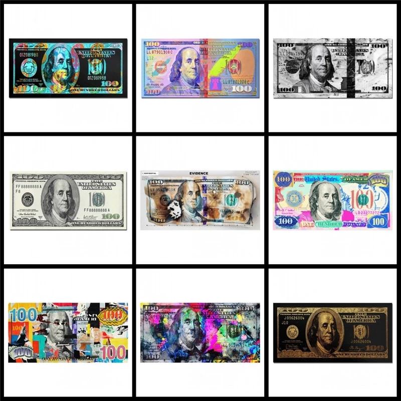 

Gold Standard Modern Popular Money Style Canvas Painting Street Art Posters and Prints Wall Art Picture for Home Decor Cuadros 20x40cm Unframed