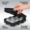 Large Round Ice Ball Maker Silicone Mold with Lid BPA Free Reusable Sphere Cube Trays for Whiskey Bourbon Cocktails and Home Bar