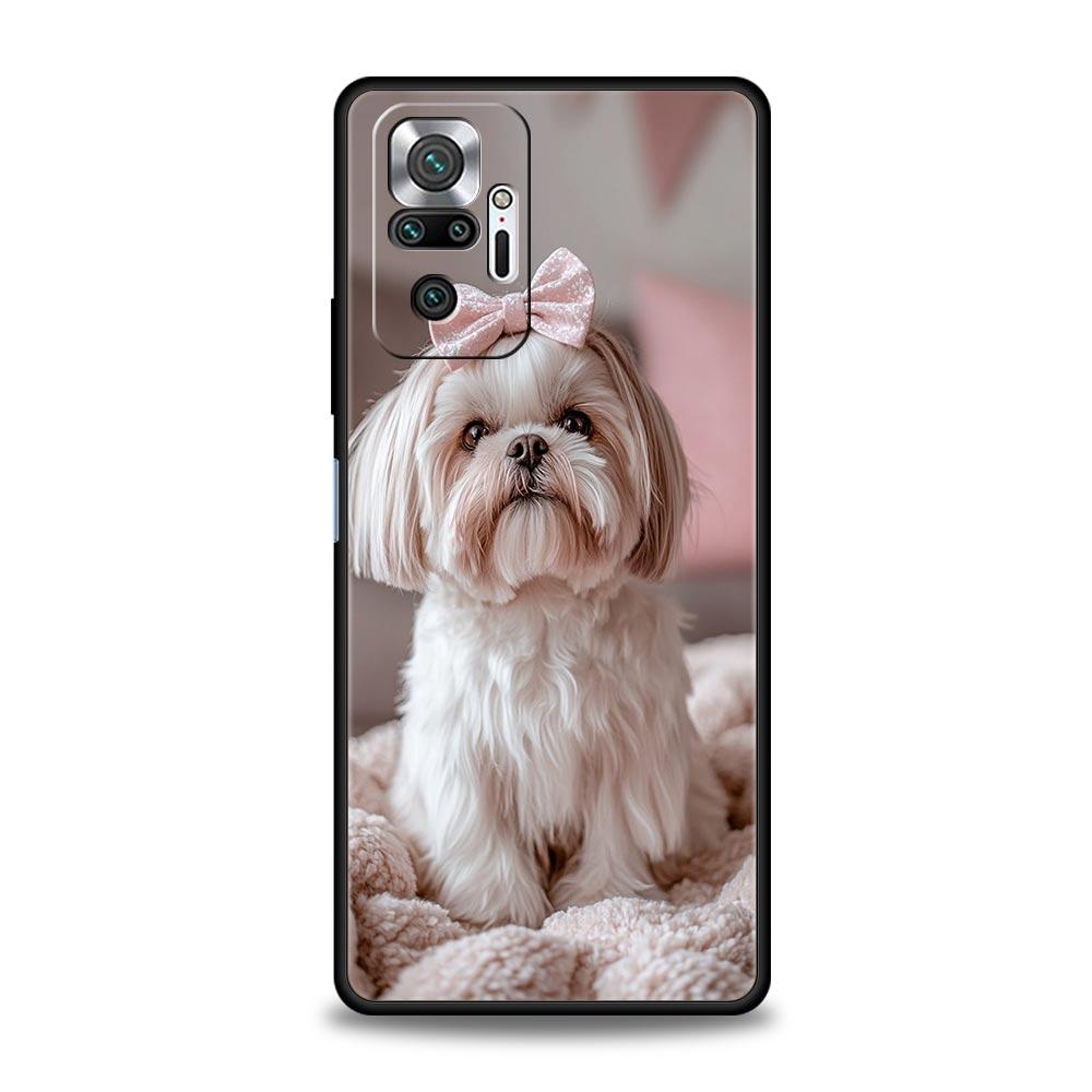 Phone Case For Xiaomi Redmi Note 14 13 12 Pro Plus 5G 9S 9 10 11 4G 14C 13C 12C 10C 9C 9A Cover Shih Tzu Painting Cute Animal