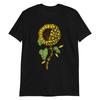 Gothic Sunflower Skull Unisex 100% Cotton T-shirt Mens Tees Top, Rock, Metal, Horror, Death, Grunge, Biker