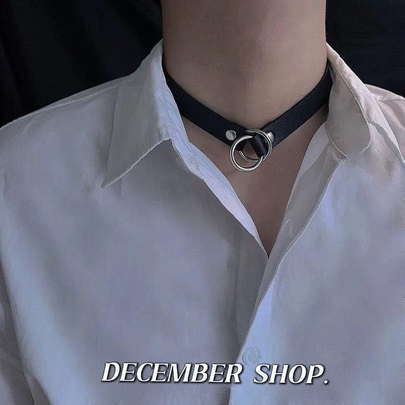 

Затягивающий ошейник Затягивающая цепочка-чокер P Цепочка Специальный дизайн Панк-украшения Гипоксия Удушение Мужчины и женщины Круто Black double ring [collar]]