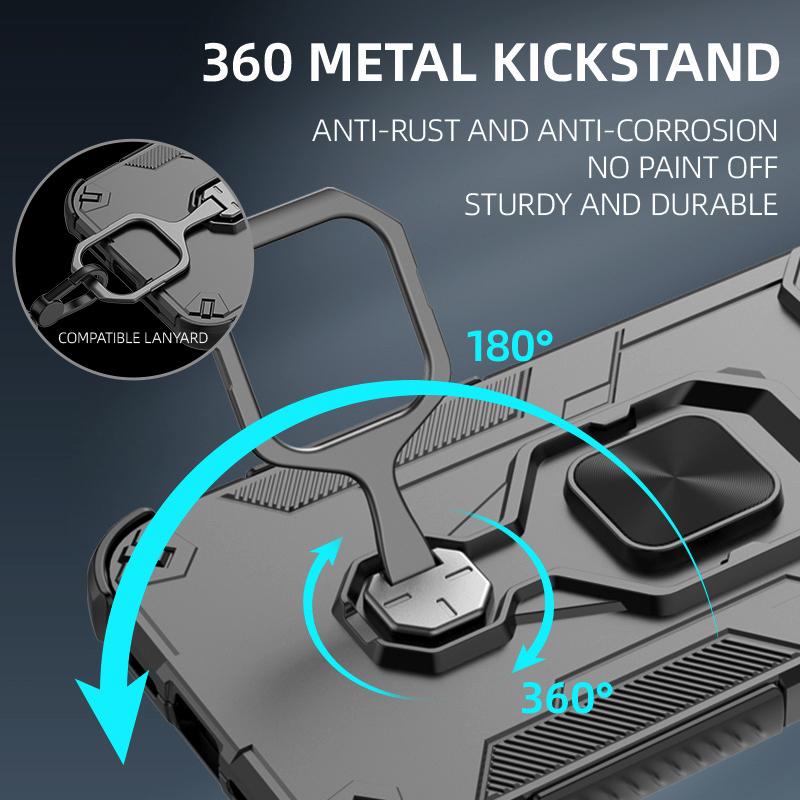 KEYSION Shockproof Armor Case for VIVO V40 Pro 5G Soft Silicone+PC Upright Metal Ring Stand Phone Cover for VIVO V40 5G V40 Pro