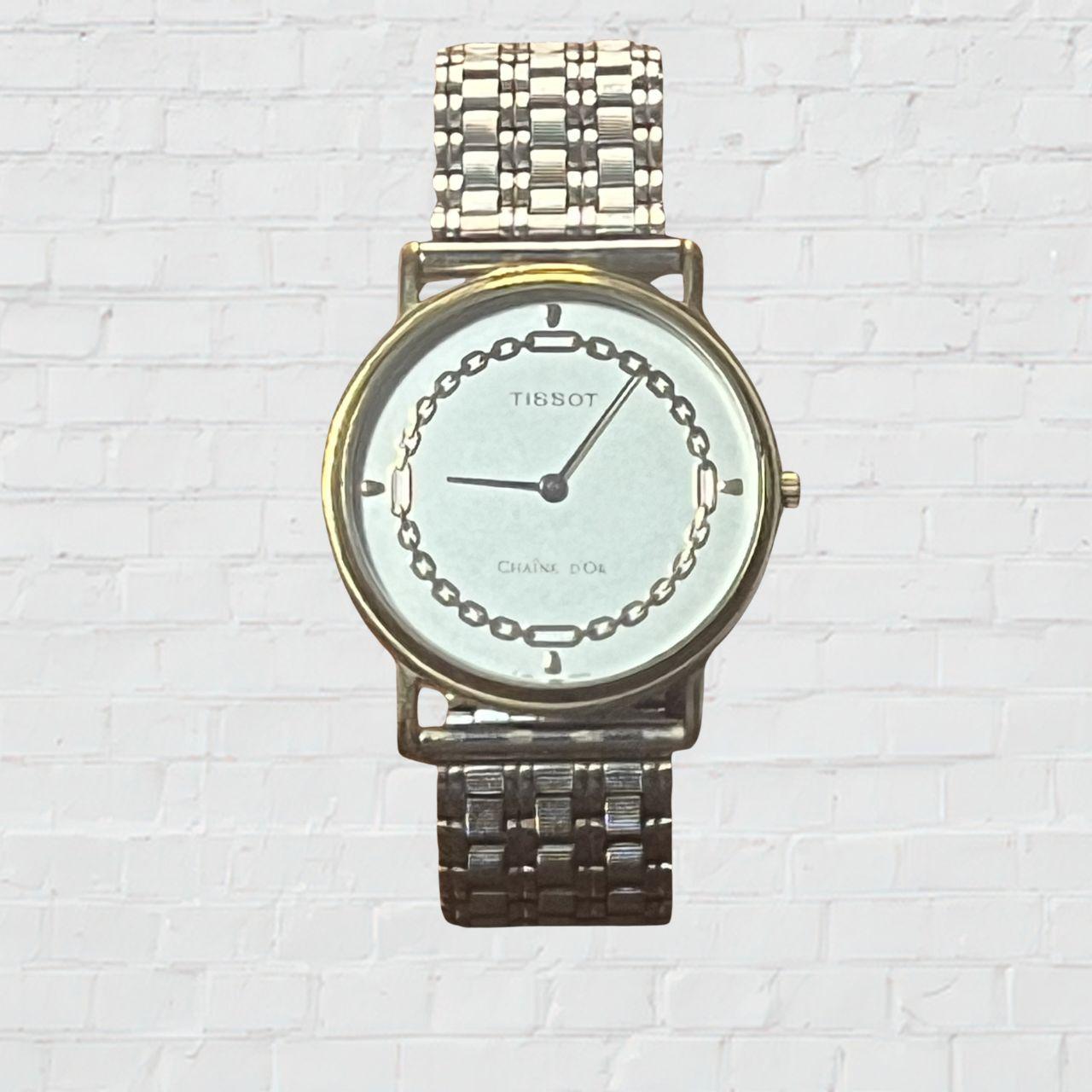 Used TISSOT Chane d Or watch combination gold silver ladies