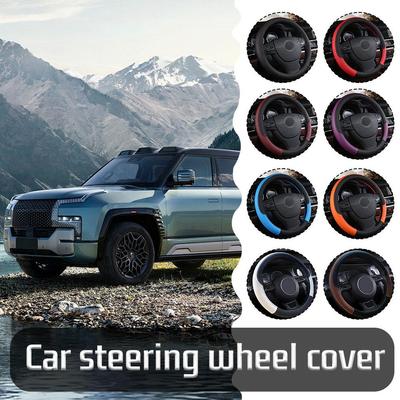 New High-end 2025 Car Steering Wheel Covers Universal Non-slip Car Accessories Leather Wheel Car Steering PU Cover Protecto U8M8