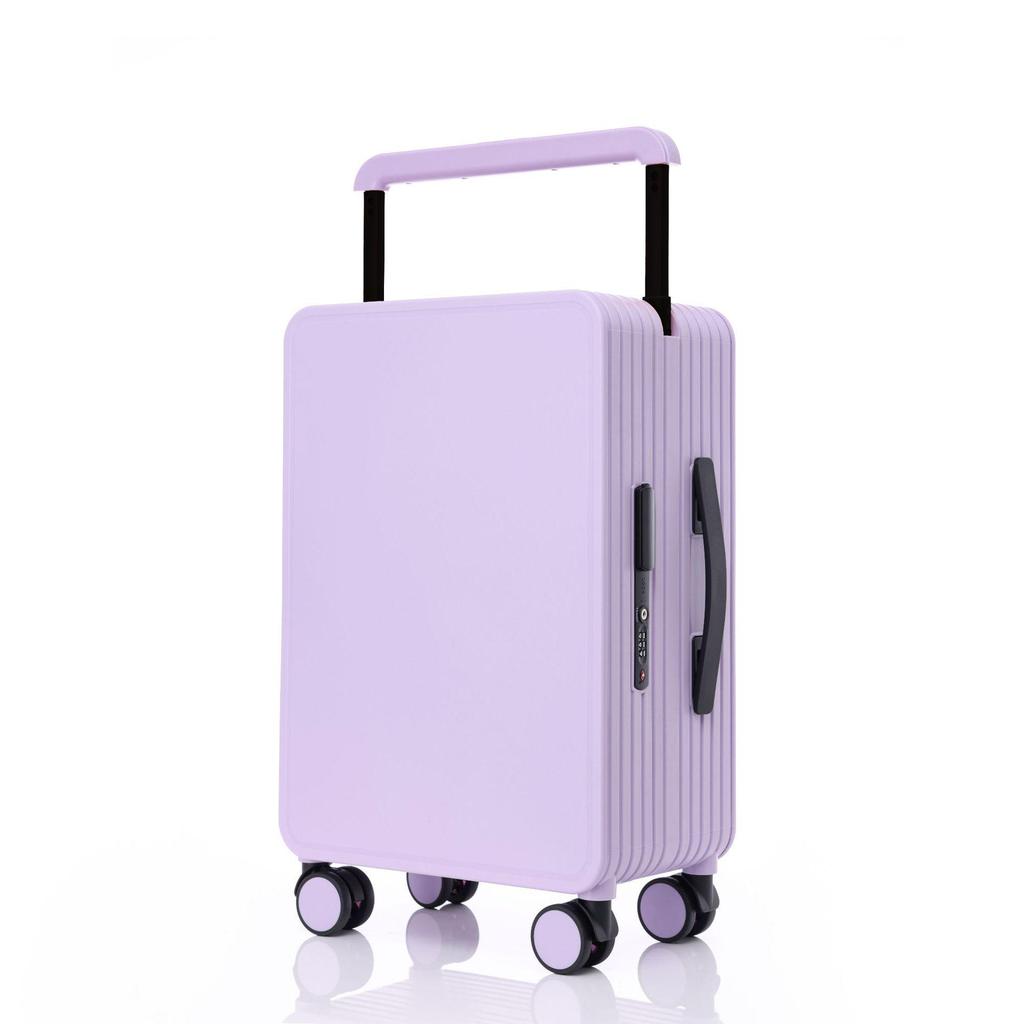 26" Wide Pull Rod Luggage: 20" Lightweight Female Carry-on Suitcase with Silent Wheels and Password Lock.