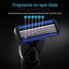 Cross-Border 6-Layer Disposable Stainless Steel Razor Blade Hair Removal Knife