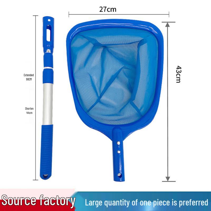Telescopic Aluminum Pole Pool Leaf Skimmer Set with Encrypted Cleaning Net