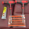 Car and Motorcycle Tire Repair Kit with Rubber Strips and Quick-Set Glue