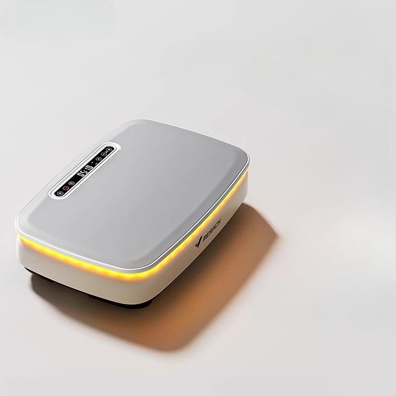 MERACH Vibrationsplatte Trainingsgerät mit Licht Ganzkörpertraining Kraftvolle Vibrationsplattform Vibrationsplatte Lymphdrainage