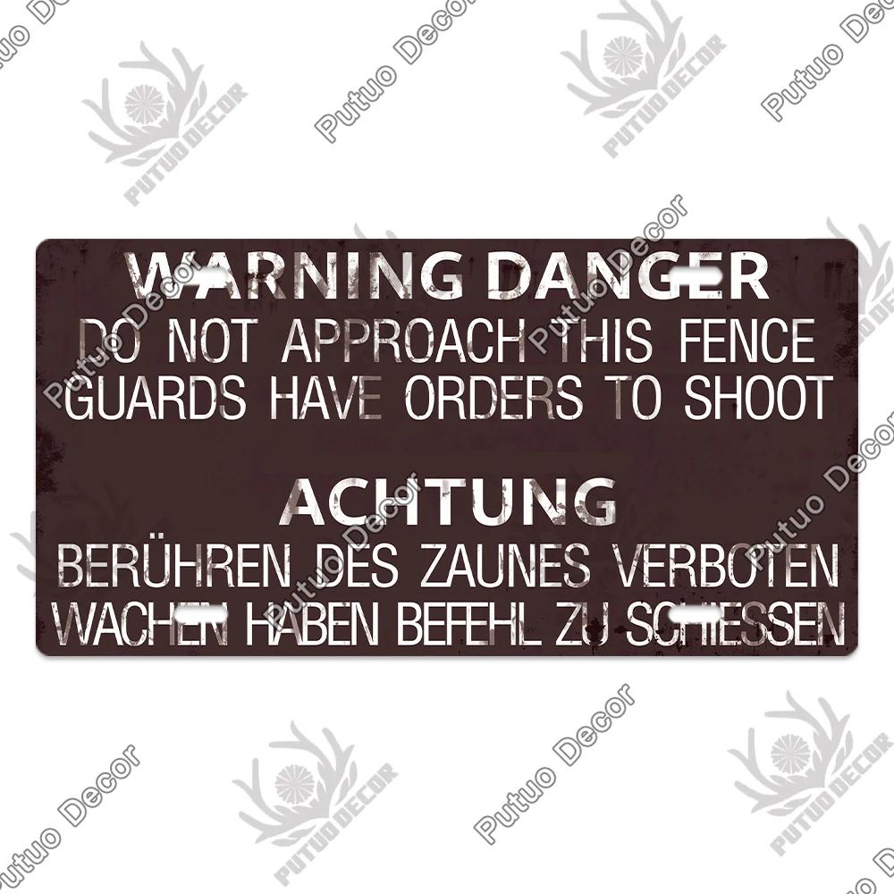 Putuo Decor Deutsche Kriegsgeschichte Vintage Metallschild mit Nummernschild-ähnlichem Design - Ideal für Garagen- und Heimwanddekoration