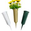 Flower Holder with Spike Memorial Day Cemetery Flower Vase Reusable Bouquet Holder Insert Graveside Headstone Vase