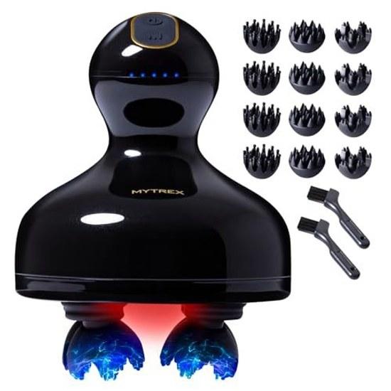 MYTREX Maitorekkusu EMS Head Spa Pro Electric Scalp Brush Esthetic Face Care Cleansing Needle Beauty Device Waterproof Cordless Gift Present MT-EHP22B