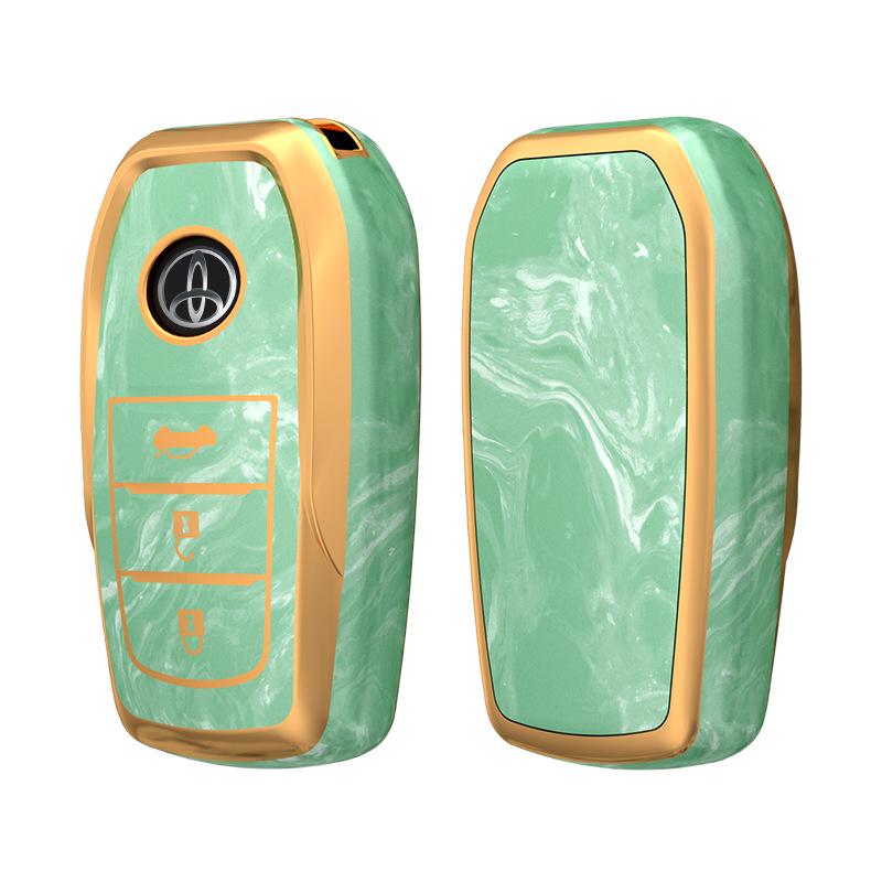 Toyota Autoschlüsselhülle für RAV4, Camry, Corolla, Levin, Highlander, Prado, Crown - Vollständig umschließend