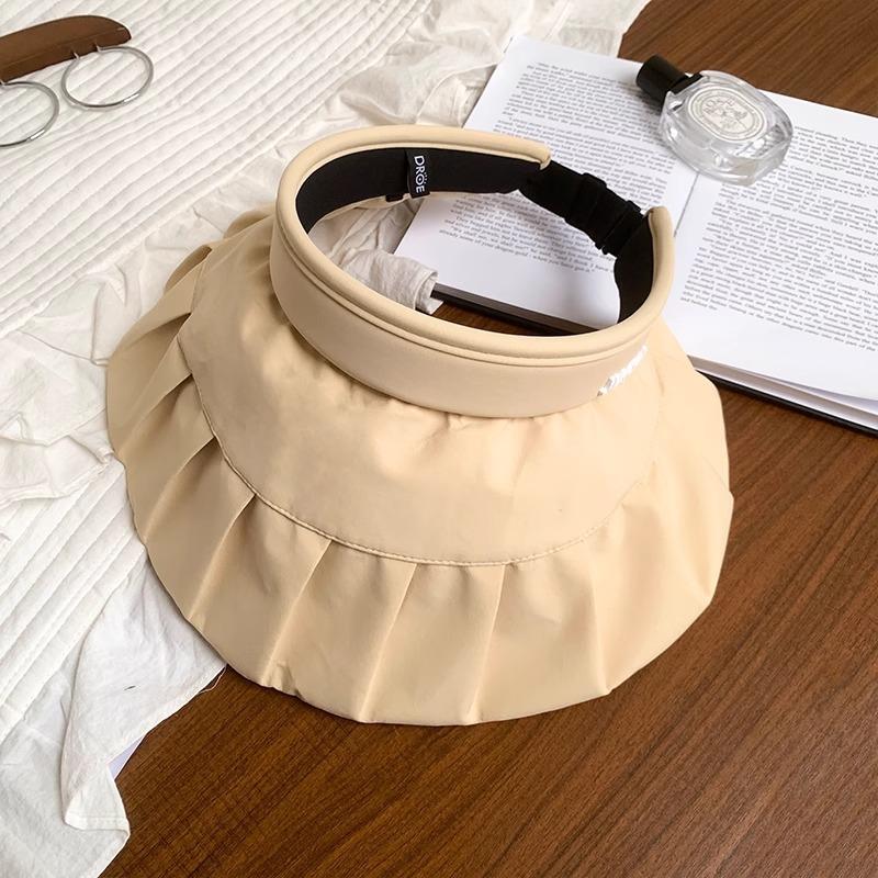 New Shell Sunshade Ice Silk Empty Top Hat Children's Summer Sunscreen Hat Outdoor UV Protection Big Brim