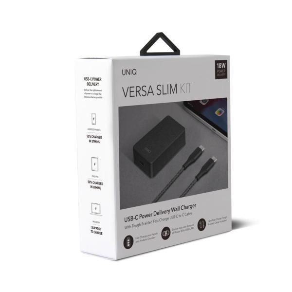 Ładowarka sieciowa 18W UNIQ Power Delivery USB-C Czarna