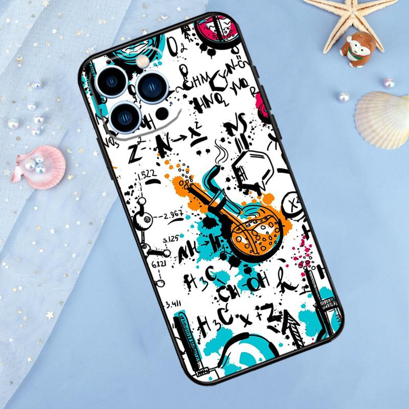 Vintage Seamless Chemistry Laboratory Phone Case For iPhone 15 16 Pro Max 13 11 12 14 Pro Max XR XS X 7 8 Plus 12 13 Mini Cover