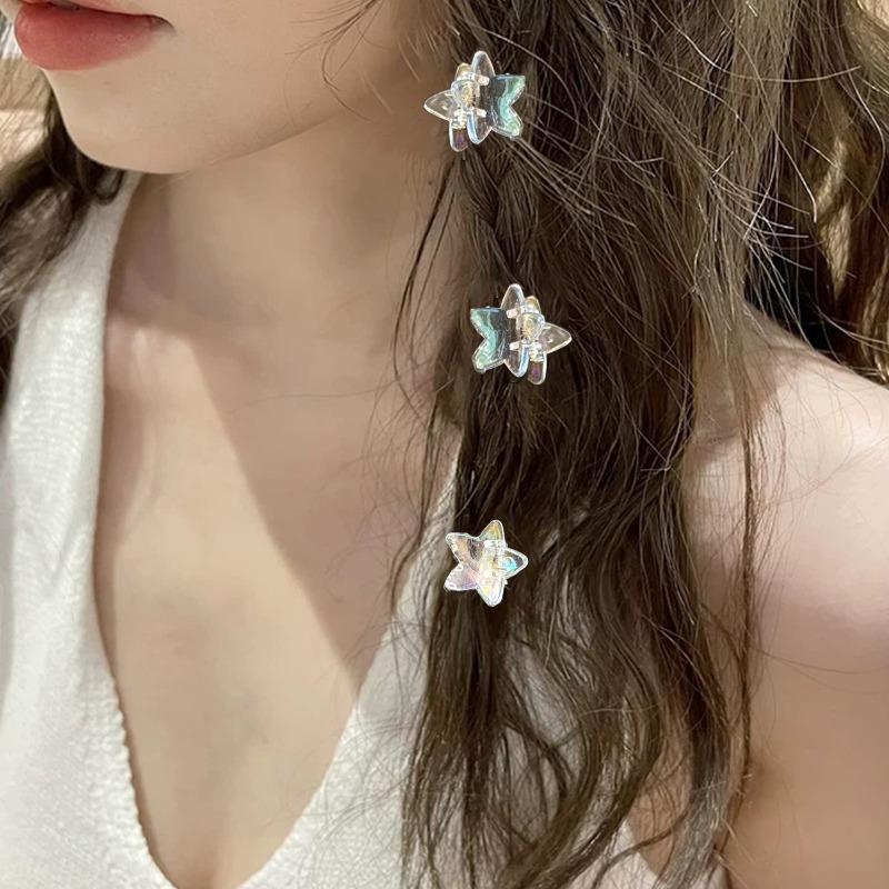 5-20Pcs Y2K Star Hair Clips Colorful Hairpins for Women Girls Plastic Retro Accessories Cute Small Clips Fashion Hair Jewelry