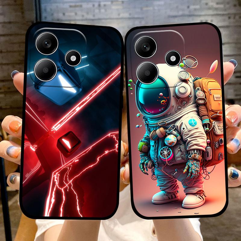 For Redmi Note 14 5G Case Cute Painted Silicone Soft TPU Phone Coque Capa For Redmi Note 14 4G Shockproof Fundas Bumper Cover