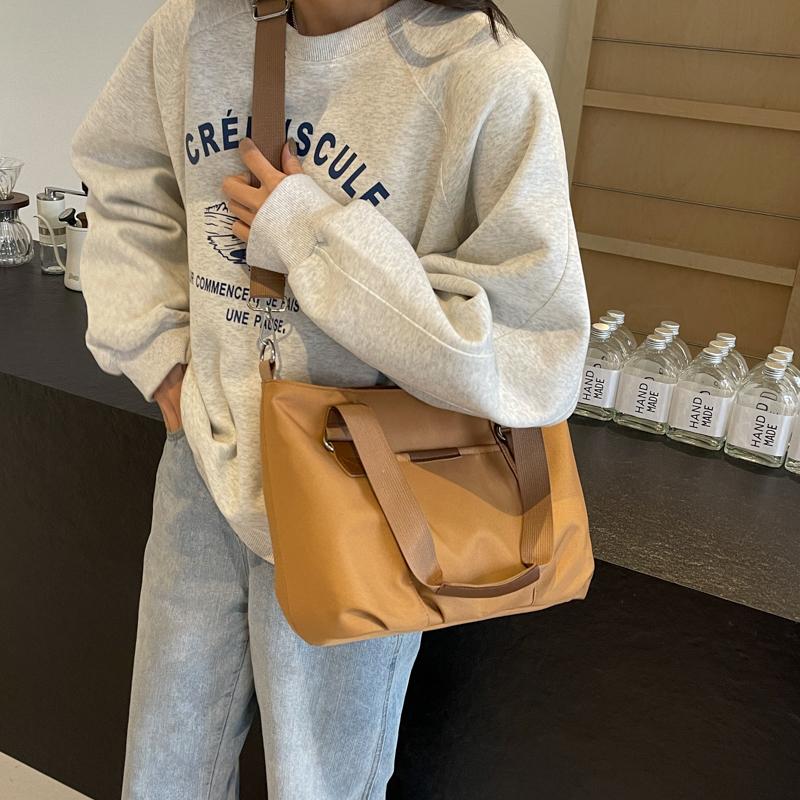 Sac à bandoulière grande capacité pour femme, fourre-tout en toile, sac de classe pour étudiante