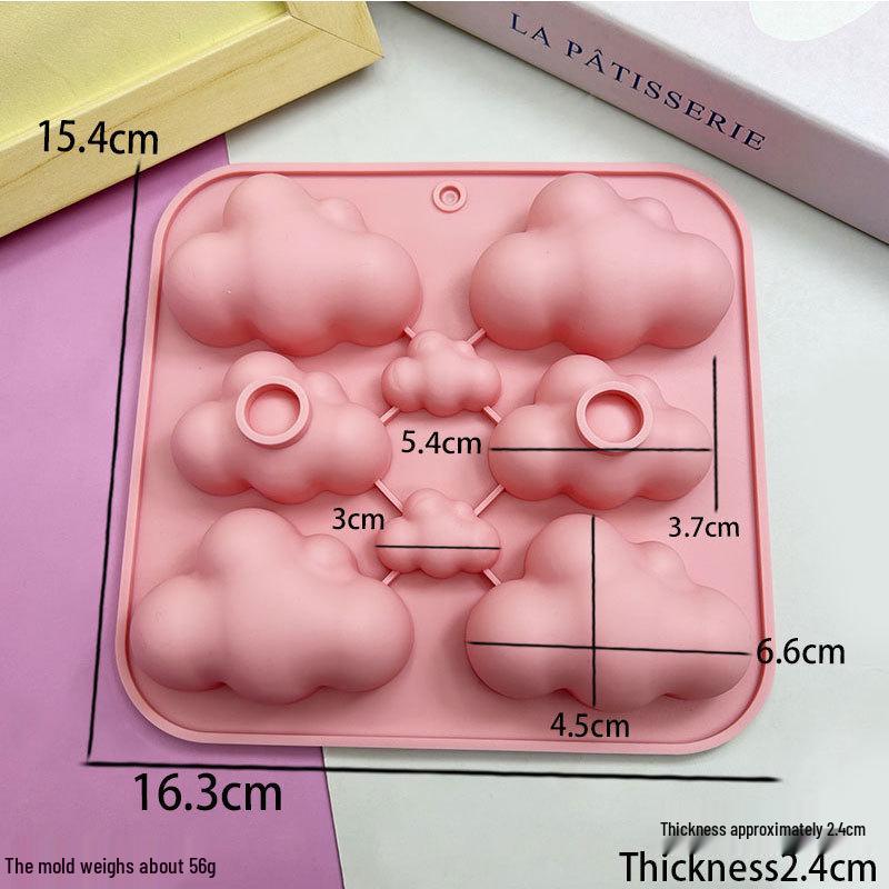 Cloud Silicone Mold for DIY Chocolate, Mousse, Cheese, Ice Cubes, and Soap