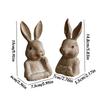 Bunny Figurines 2 Piece Collectible Bunny Figurines Ornament Rustic Outdoor Statues For Garden For Easter Home Table Shelf Yard