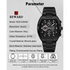 New Design Tonneau Watch Men Luminous Waterproof Date Stainless Steel Chronograph Quartz Watches for Men Relogio Masculino
