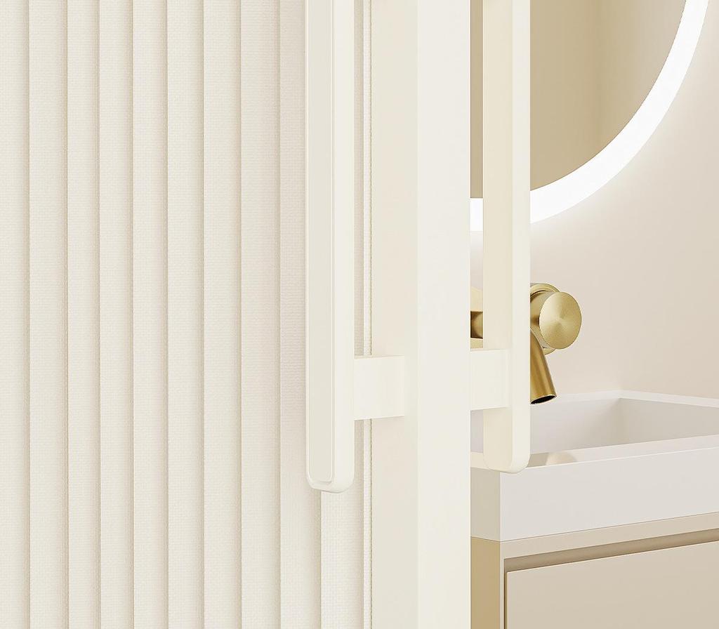 Magnetischer Falt-Duschvorhang: Winddicht, Badezimmer-Trennwand ohne Bohren & Toilettentürvorhang