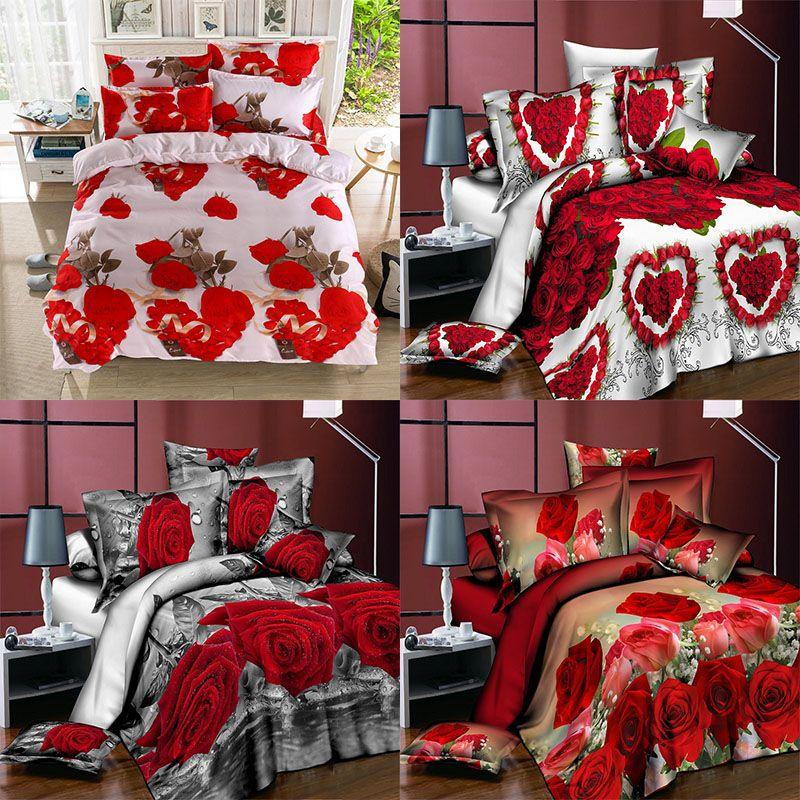 Elegant 3d Flower Design Duvet Cover Set Featuring Comfortable Bedding Essentials