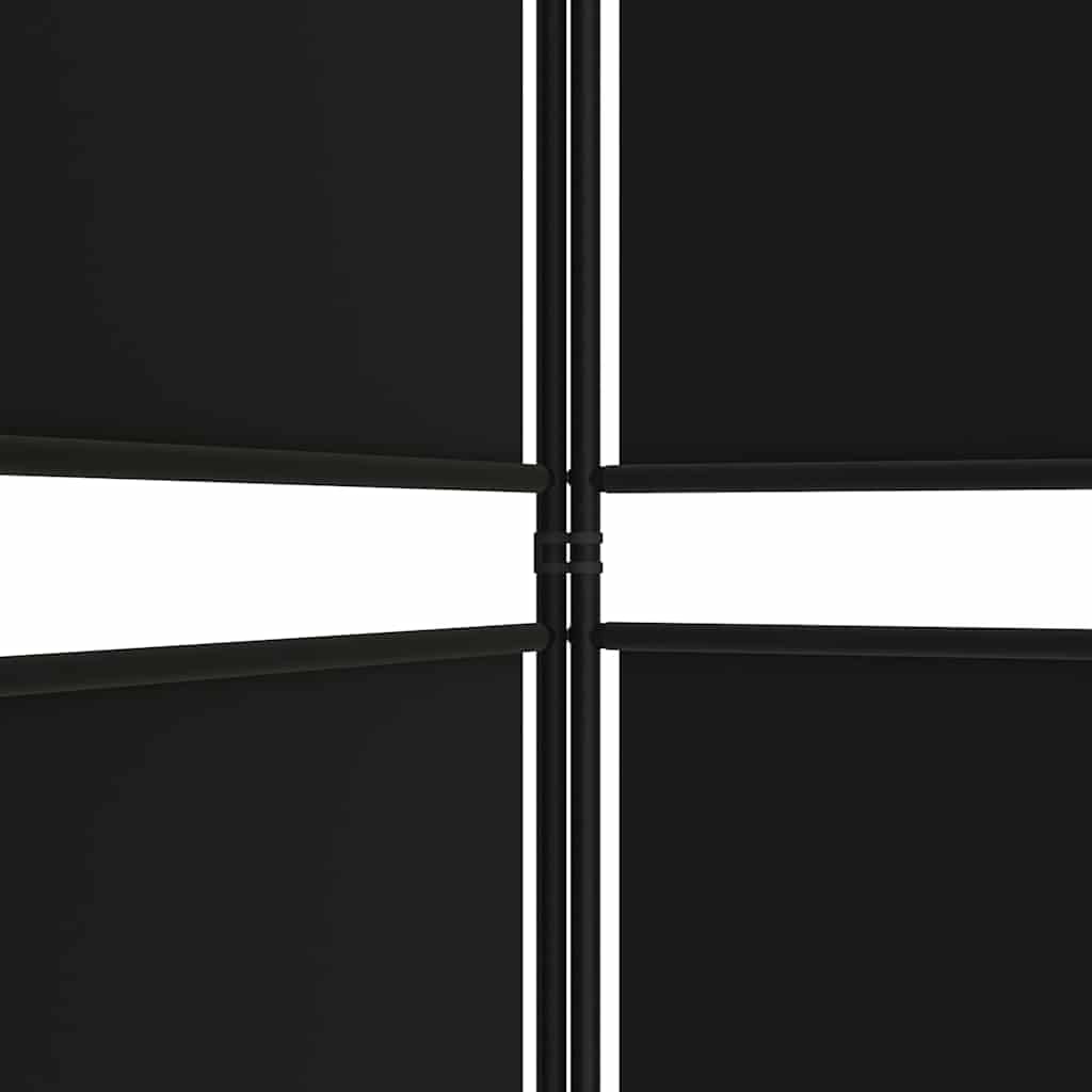 Vidaxl 5-Panel Room Divider, Black, 250 X 180 Cm, Fabric
