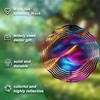 10 Inch Metal Wind Chime with Swivel Hook Vibrant Iridescent Reflective Design for Garden Patio Decor All Season Gift