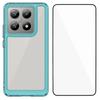 For Xiaomi 14T Phone Case WANLONFENG XC Series TPU Acrylic Cover with Tempered Glass (Big Lens Hole)