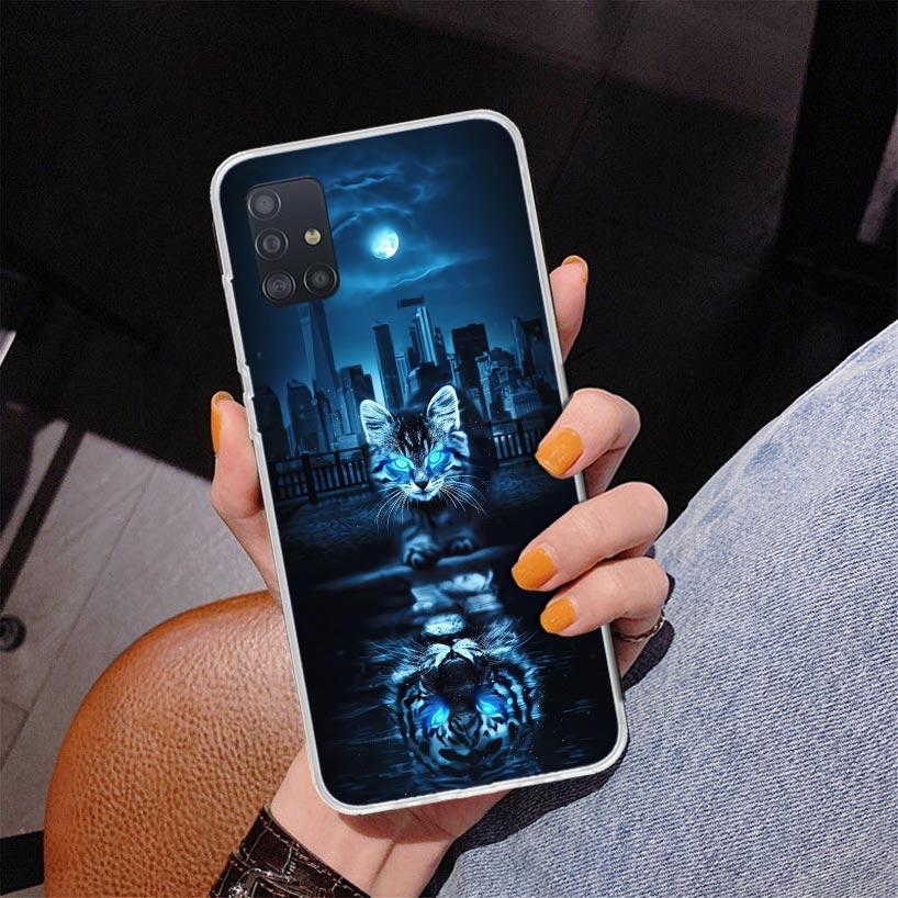 Cool Animal Big Cat Tiger Phone Case For Samsung Galaxy A52 A32 A22 A12 A51 A31 A50S A30S A20S A10S Note 20 Ultra 10 Plus S10 A7