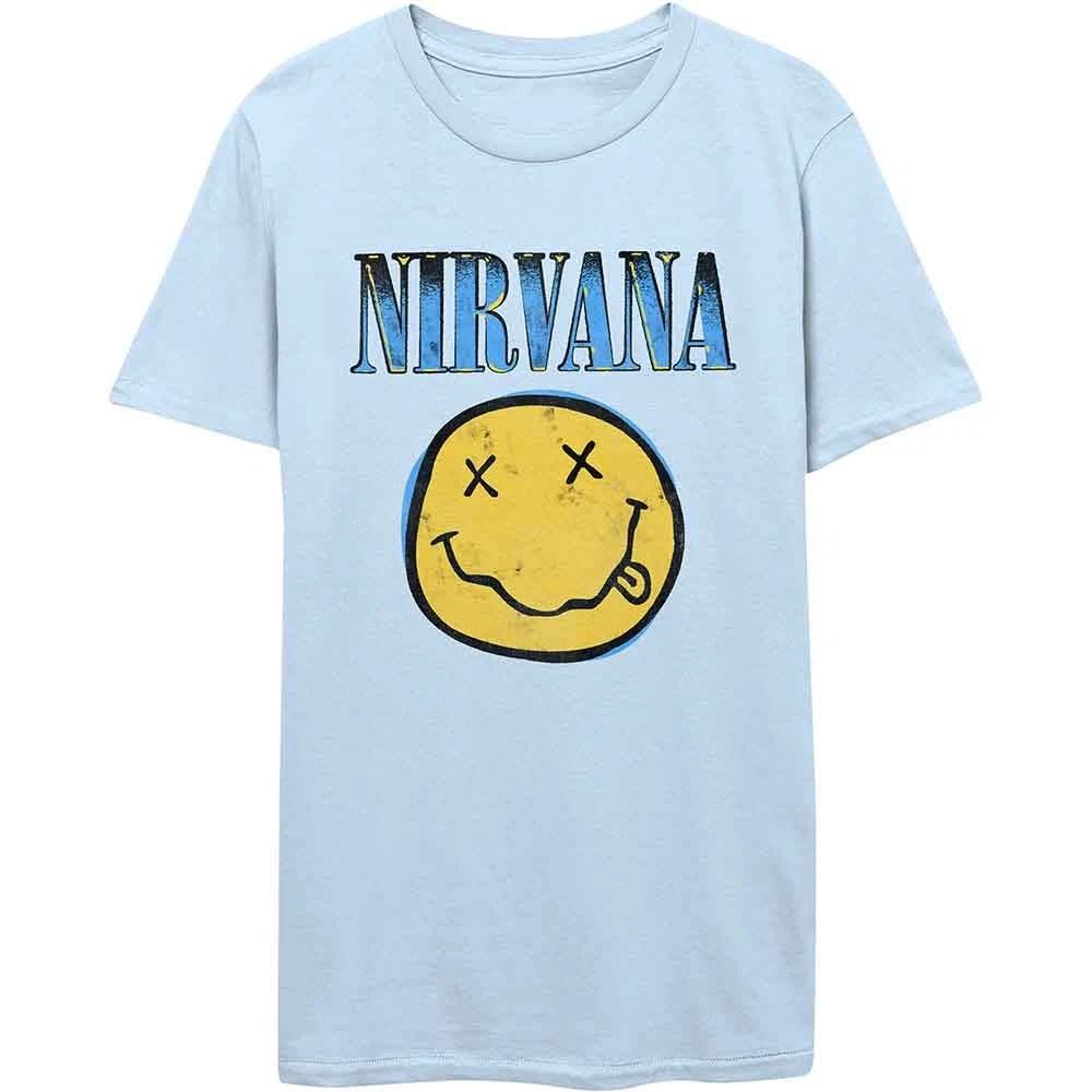 Официальная футболка Nirvana Xerox Logo синяя мужская унисекс XL