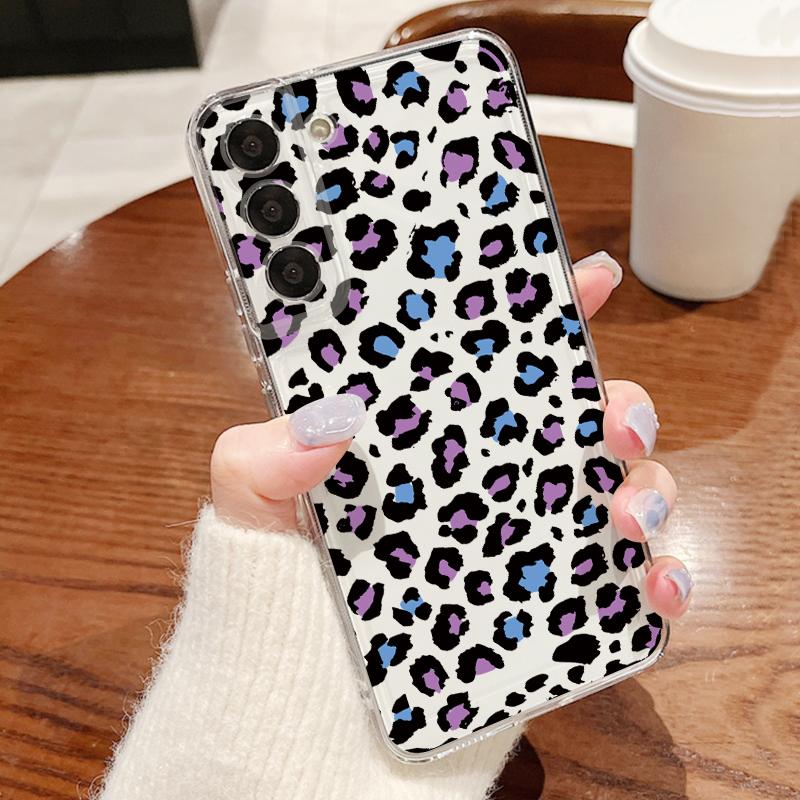 Colorful Leopard Case For Samsung S26 Ultra S25 FE S24 S23 S22 Plus S21 A15 A25 A35 A55 A16 A26 A36 A56 A17 A37 A57 5G Clear TPU Soft Cover