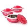 Insulated Steel Casserole Set For Hot And Cold Food Storage With Twist Lock Lid And Easy Grip Handle Elegant Pink Serving Bowls