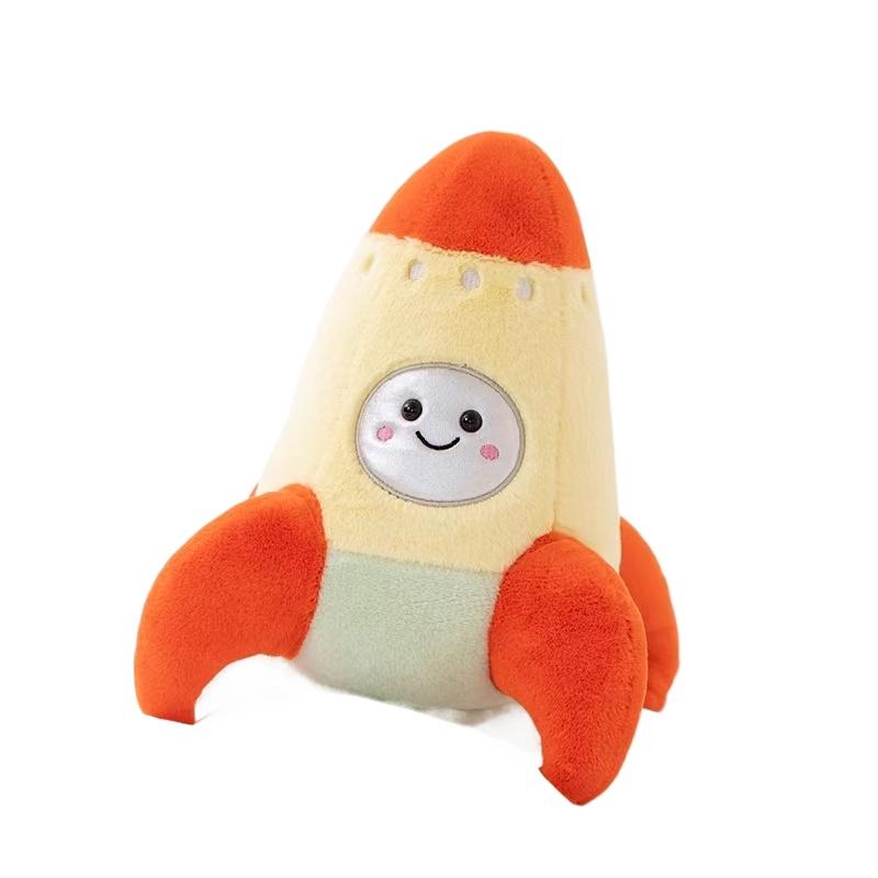 Simulation Spaceship Rocket Doll Plush Toy 18/27 Cm Handmade Cartoon Anime Cute Pillow Cushion Children's Birthday Decoration