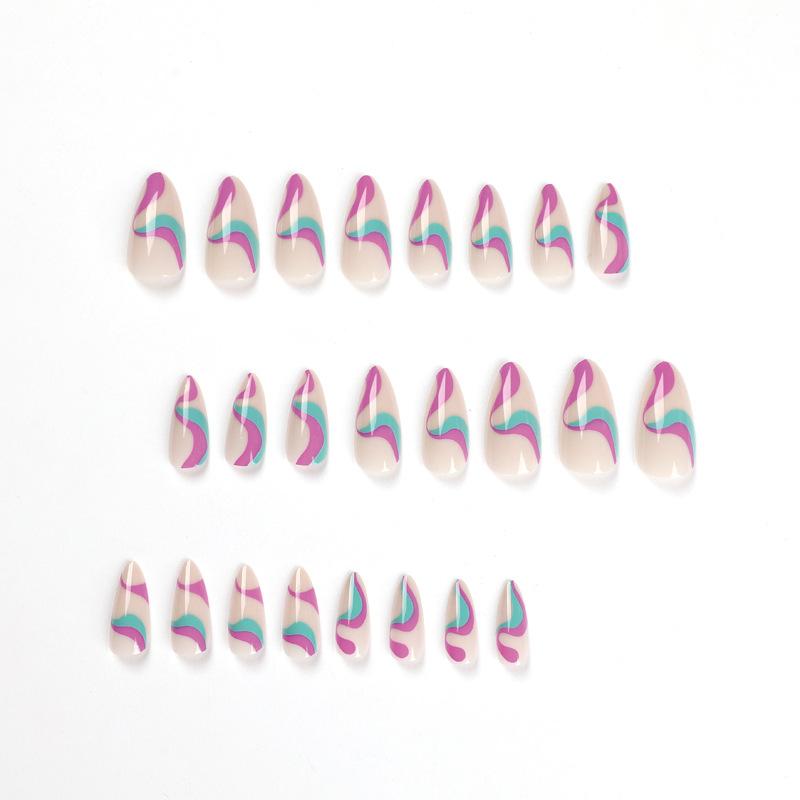 Simple Curve Wear Nail Art Nail Pads Wear European and American fake nails press on nails
