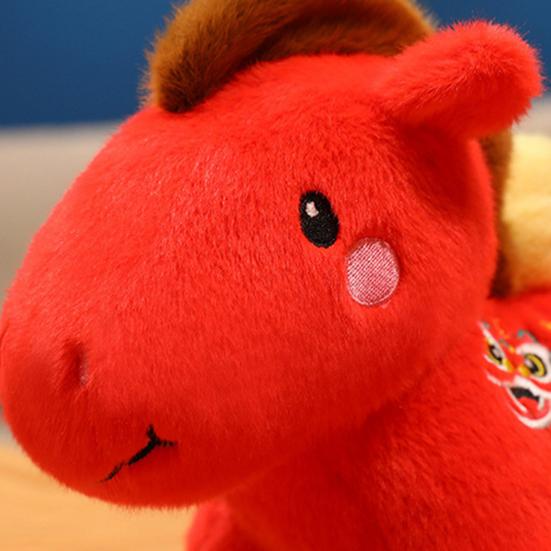 Pluszowa Lalka Konia Brelok Chiński Znak Zodiaku Rok Konia Pluszak Maskotka Noworoczna Ozdoba na Szczęście Błogosławieństwa