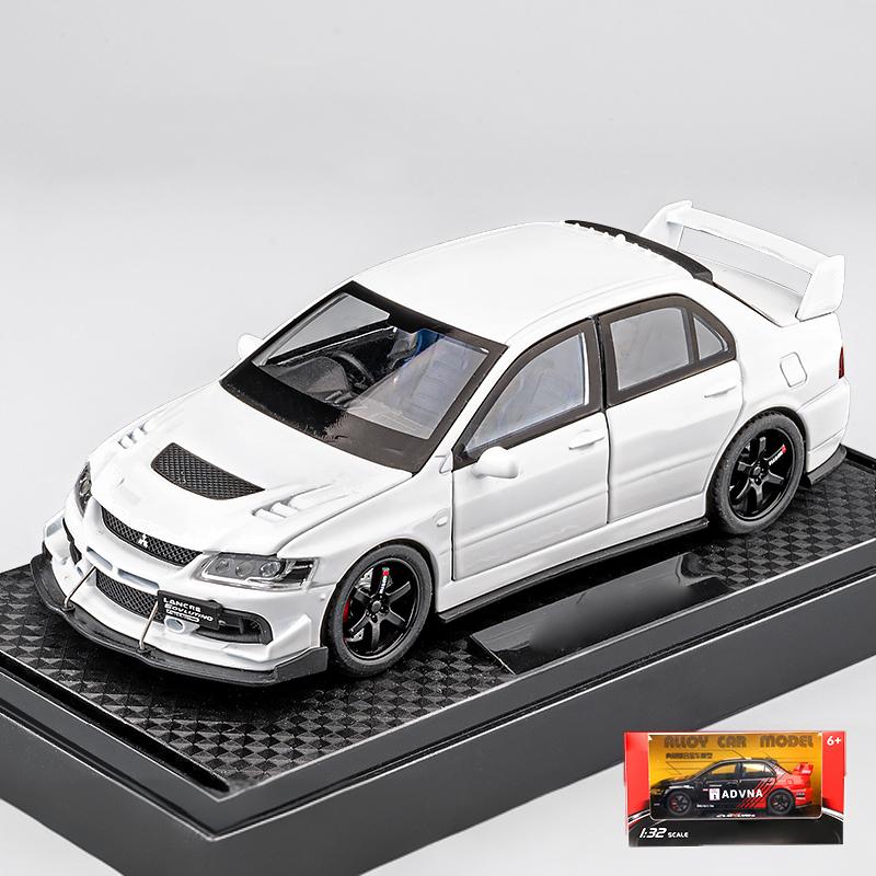 1:32 Mitsubishi Lancer Evolution EVO IX 9 Track Painted Sports Metal Alloy Diecast Model Car Pull Back Hobby Collection Decorate