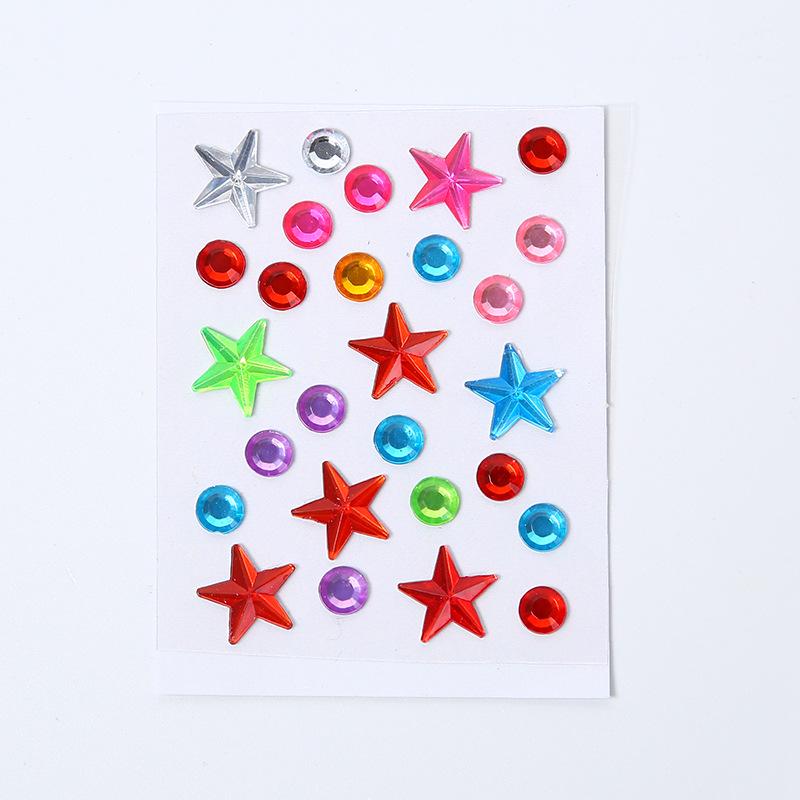 

Creative Acrylic Phone Stickers: Star, Heart, Plum Blossom, Round, Custom Designs