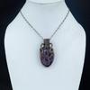 Amethyst Pendant Gemstone Jewelry, 999 Copper Wire Wrapped Pendant, Gift For Women Handmade Pendant