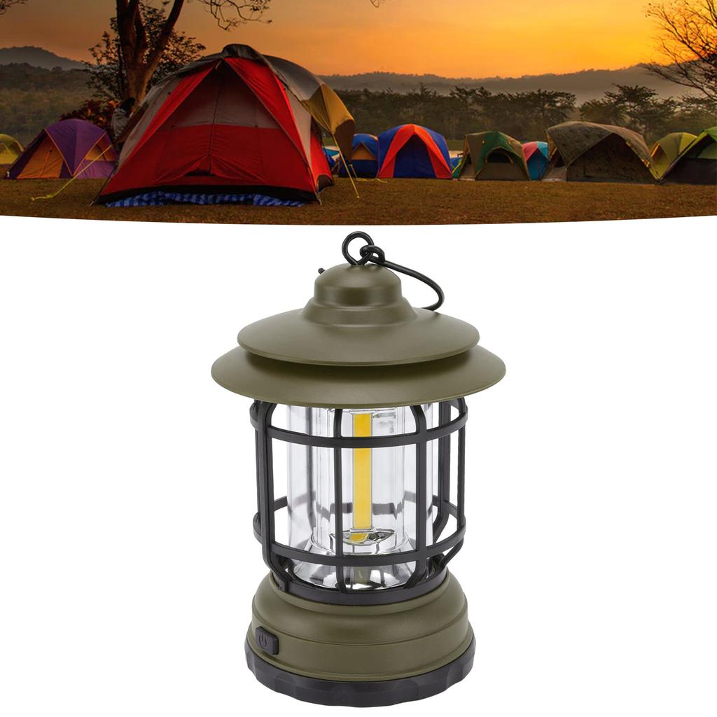 Camping Lantern Portable Outdoor LED Camping Tent Lantern Multifunctional Retro Hanging COB Emergency Portable Light
