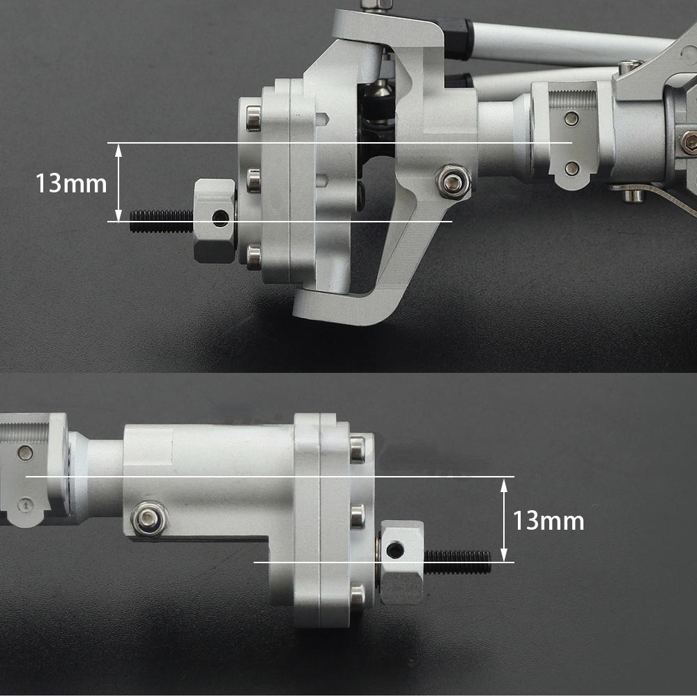 RC Car Front Rear Metal Portal Axle CNC Aluminum for 1/10 Crawler Axial SCX10 90046 AX10 RGT 86100 High Clearance Upgrade Parts