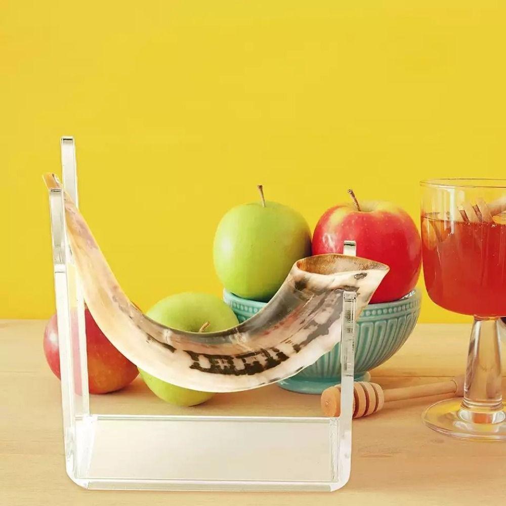 2Pcs/set Strong Acrylic Shofar Bracket Stand Transparent Design U-shaped Rack Holder  Christmas